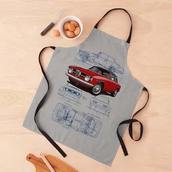 Моята рисунка на класическото италианско спортно купе Престилка рокля къща неща за дома и кухнята готвач за мъж Престилка