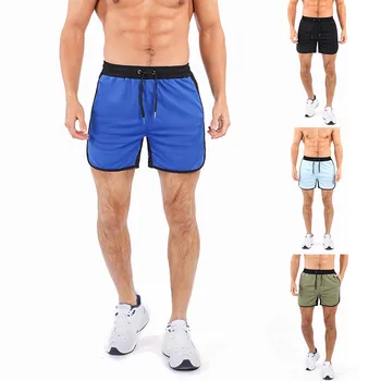 Мъжки ежедневни спортни мрежи удобни лъскави шорти мъжки спортни шорти големи и високи мъжки бягане къси панталони за упражнения мъже