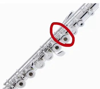 Нов 5Pcs флейта отворен отвор А ключове ремонт части никел - покритие ключове