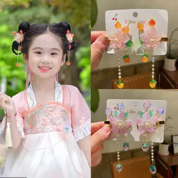 Нов остъклен старинен стил прическа детски люлеещи се аксесоари Ханфу аксесоари за коса супер фея китайски стил фиба