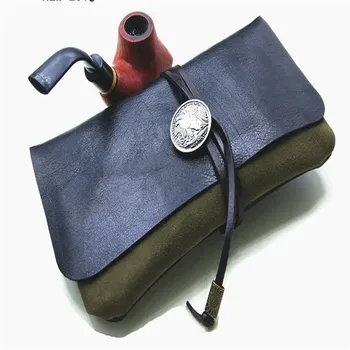 Нова торбичка за тютюн от агнешка кожа Ръчно изработена преносима чанта за тютюн 7 цвята чанта за съхранение на тютюн с голям капацитет