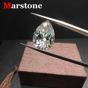 [Ново качество на ЕС] 0.1-15ct круша Moissanite хлабав камък D цвят VVS1 лаборатория расте супер бяло с GRA ръчно нарязани Moissanite диаманти