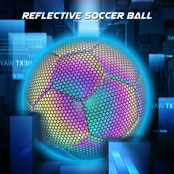Отразяваща футболна топка Нощна светеща светеща камера Светкавица Футболна топка за вътрешно обучение по футбол на открито