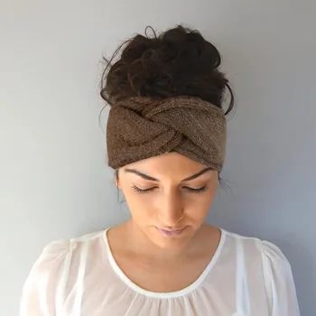 Плетене лента за глава Тюрбан Спорт Мода Дръжте жените плетене топло лента за коса лента за коса лента за коса аксесоари ободок для волос