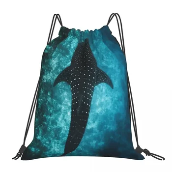 Раници за китови акули Ежедневни преносими чанти за шнур Пакет с шнур Джобна чанта за съхранение Книжни чанти за мъж Жена Студенти