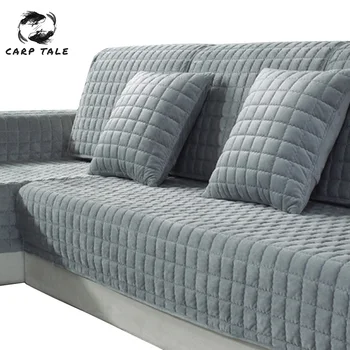 Сгъстяване кристал кадифе диван покритие приплъзване устойчиви Slipcover седалка покритие европейски диван капак диван кърпа за хол дома декор