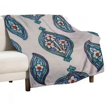 турски османски дизайн, Изник Керамични плочки хвърлят одеяло каре на дивана Единично одеяло Покривала за легла Полярно одеяло