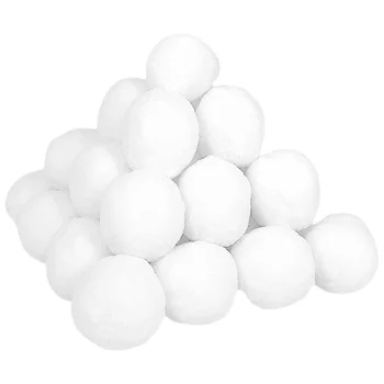 Фалшиви снежни топки Снежни играчки топки Вътрешен комплект за борба със снежни топки Изкуствени снежни топки Реалистични бели плюшени снежни топки Коледен сняг