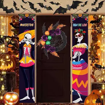 Хелоуин камина украшение Хелоуин врата венец призрачен Хелоуин венци атрактивен входна врата декор с за празнична