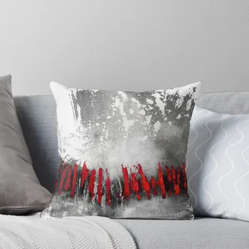 Червено сиво абстрактно Хвърли възглавница диван възглавници еластична корица за диван Коледа възглавница