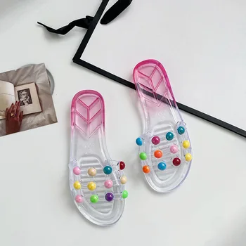 Чехли Дамски летен дом Вътрешна и външна мода Прости чехли Родител-дете каишка сандали обувки за жени