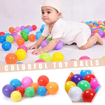 Чисто нови деца 5.5cm топки бебешки играчки океански топки за игра басейн забавно колоритен мека пластмаса океанска топка