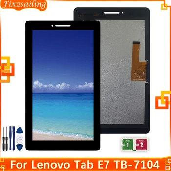 LCD 100% тестван за Lenovo TAB E7 TB-7104 TB-7104I TB-7104F TB-7104N 7104 дисплей и сензорен екран дигитайзер събрание + инструменти