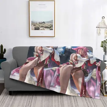 Секси Yae Miko одеяло Genshin плюшени летни многофункционални тънки одеяла за дома плюшени тънки юргани